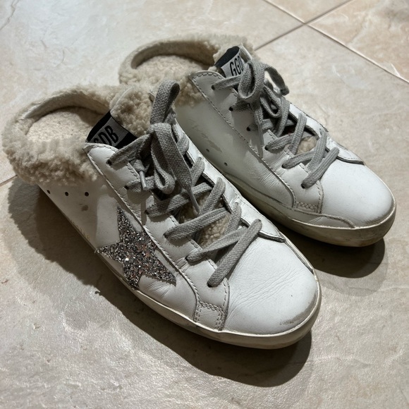 Golden Goose Super-Star Shearling Lined Sneaker Mules - Picture 1 of 8